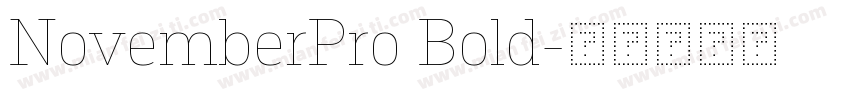 NovemberPro Bold字体转换